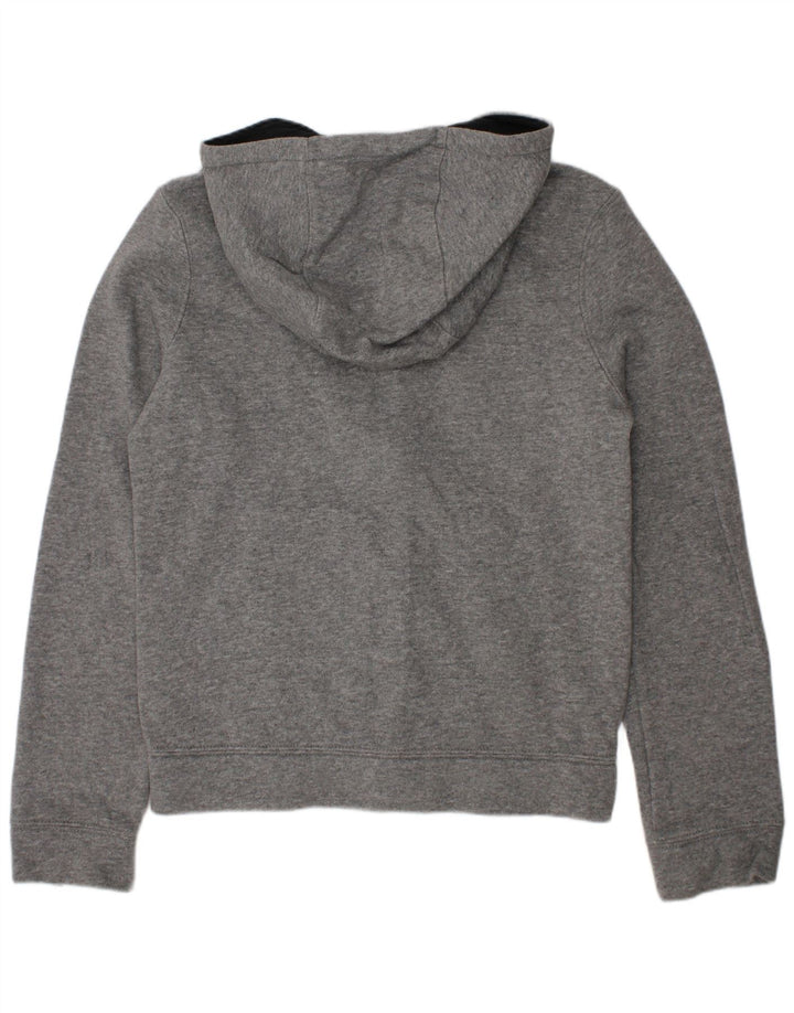 Suéter NIKE Boys Zip com capuz 8-9 anos pequeno cinza colorblock algodão