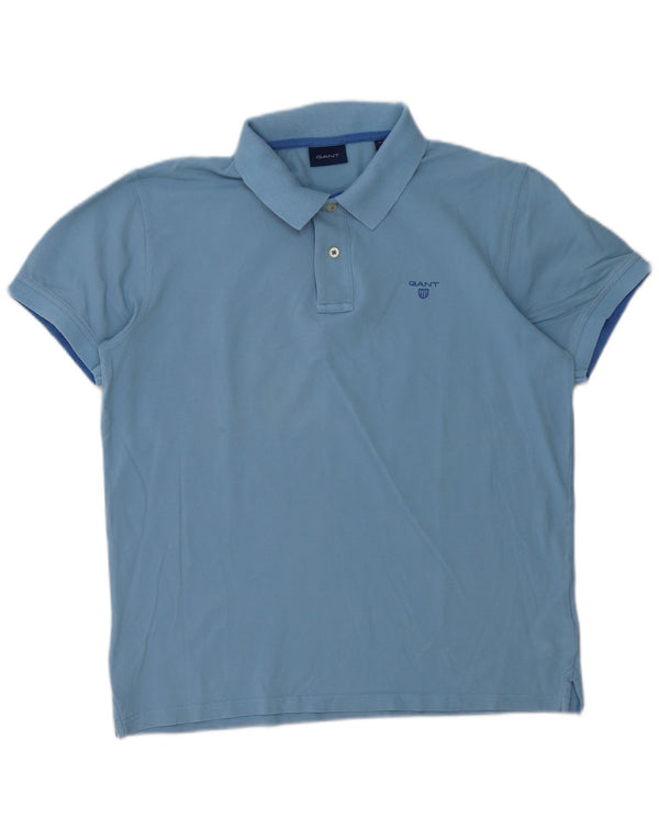 Camisa polo masculina Gant grande algodão azul