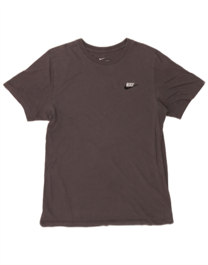 Nike Mens Camiseta Top Pequeno Algodão Cinza