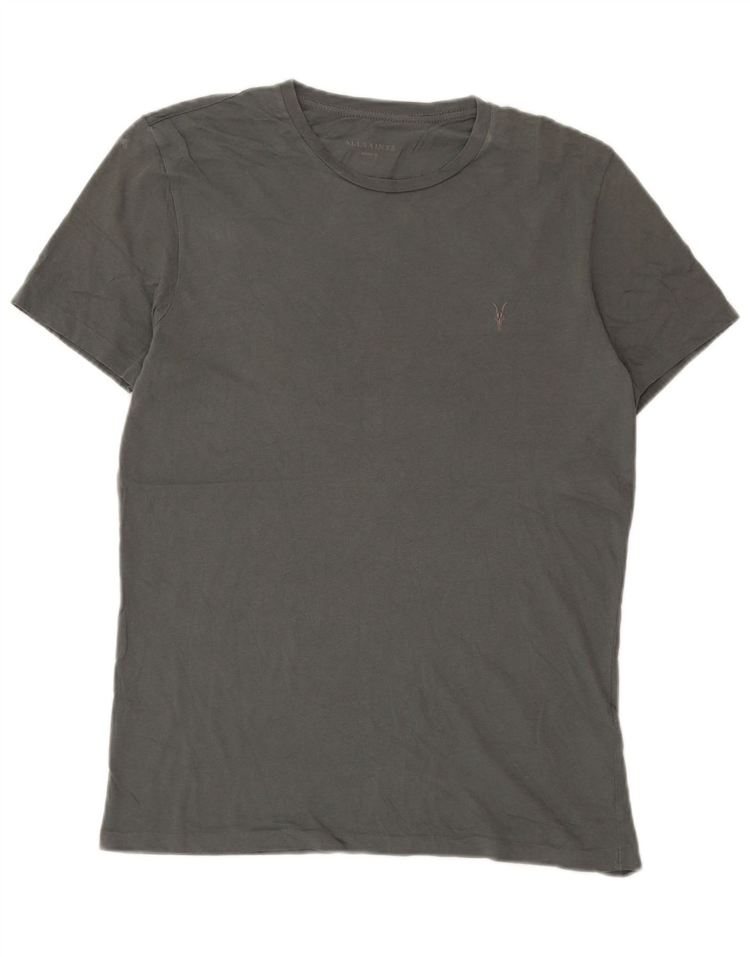 Camiseta masculina All Saints Top médio algodão verde