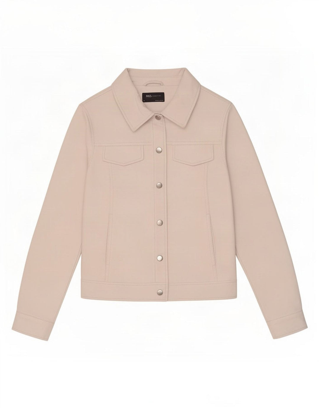 Jaqueta feminina de couro sintético Marks & Spencer UK 8 pequena off white