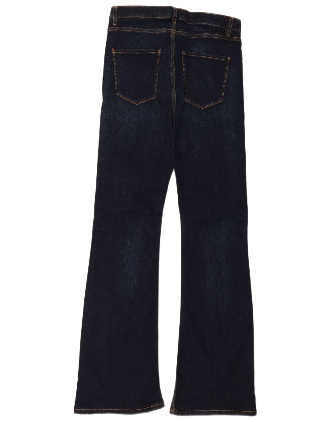 Zara Calça Jeans Feminina Slim Flared EU 40 Médio W30 L32 Azul Marinho Algodão