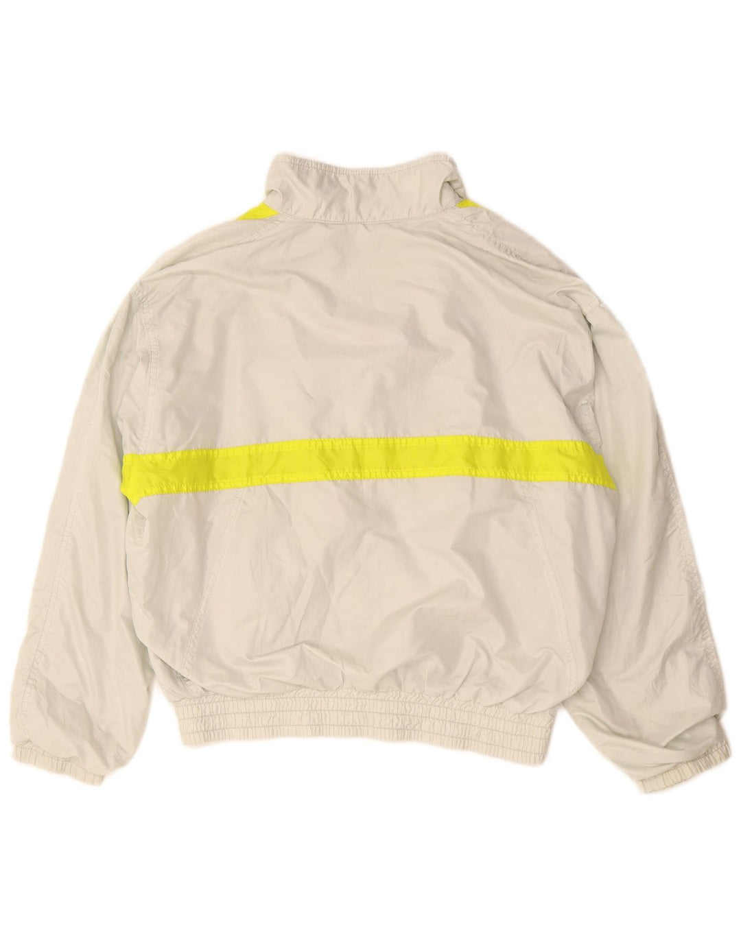 Jaqueta feminina vintage de grandes dimensões para agasalho Reino Unido 12 bloco colorido cinza médio