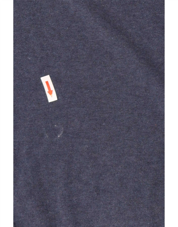 Suéter masculino Penguin com gola redonda e algodão azul pequeno
