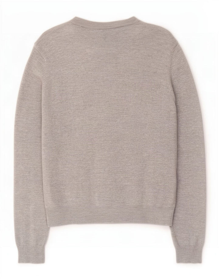 Suéter cardigã feminino Marks & Spencer Reino Unido 12 viscose cinza médio