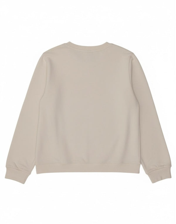 Tommy Hilfiger moletom gráfico feminino jumper UK 14 grande algodão branco