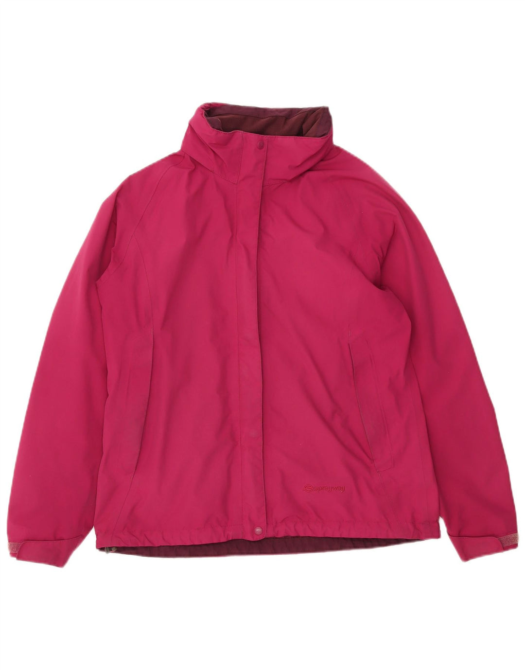Jaqueta de chuva com capuz feminina Sprayway UK 12 poliéster rosa médio