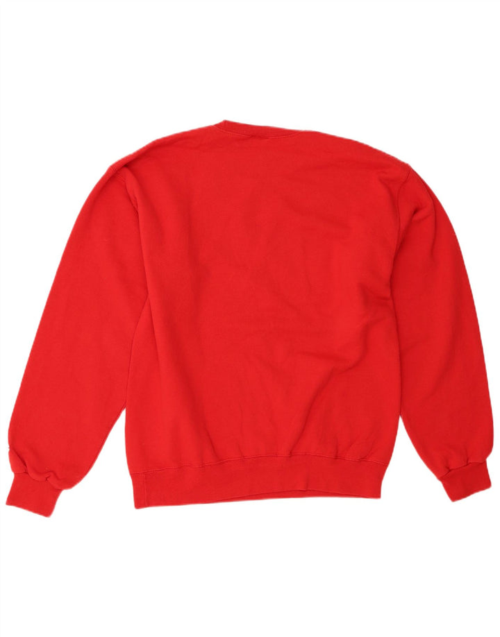 CHAMPION Suéter gráfico masculino de algodão vermelho médio