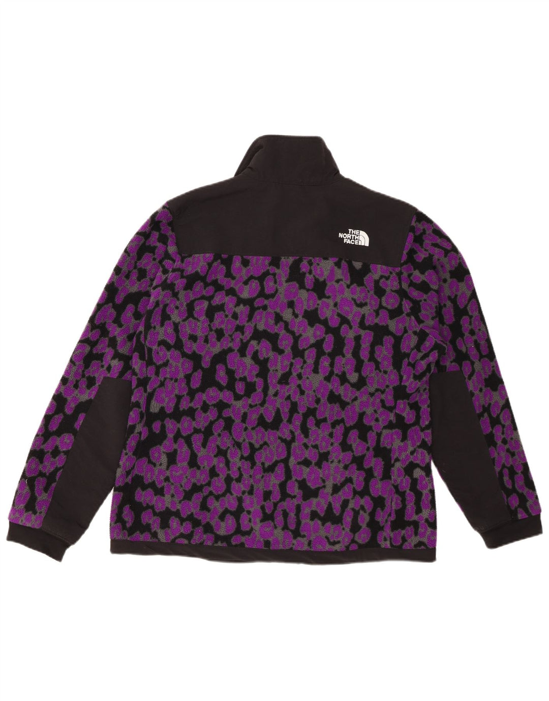 Jaqueta de lã feminina THE NORTH FACE Reino Unido 16 grande estampa animal roxa