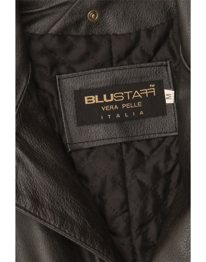 Casaco de couro masculino Blustaff UK 38 couro preto médio
