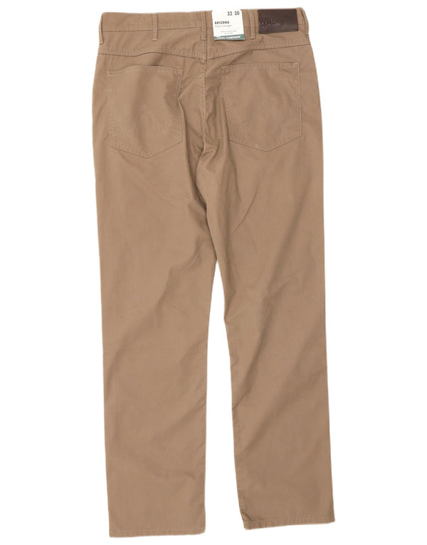 Calça Wrangler masculina Arizona Straight Classic Fit casual W32 L30 cáqui