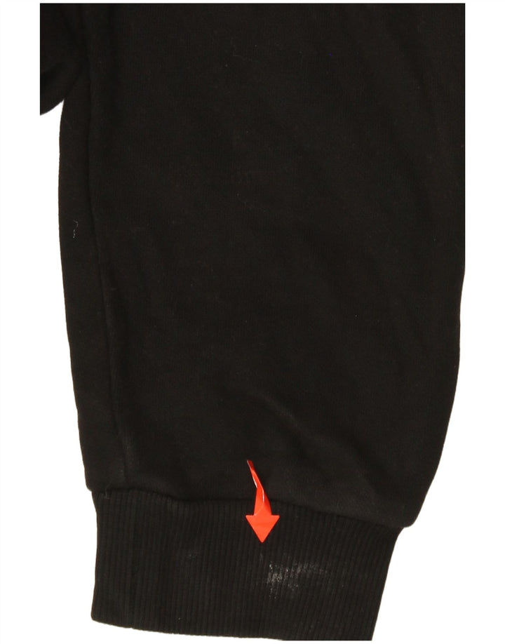PUMA Mens Graphic Hoodie Jumper Grande Algodão Preto