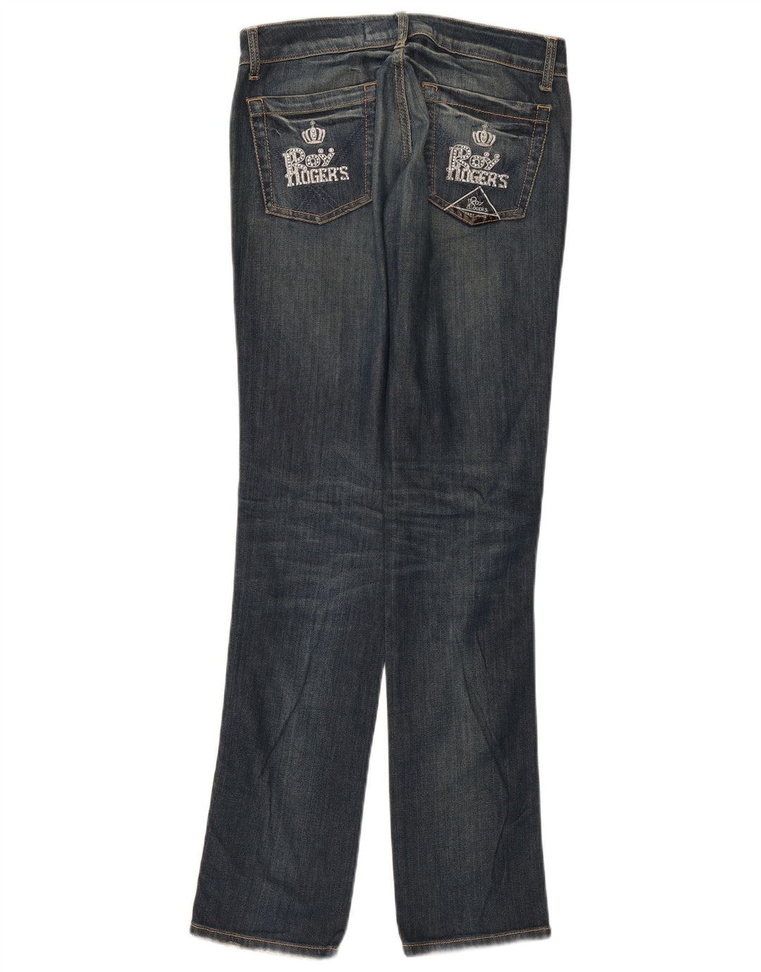 Calça jeans reta feminina Roy Rogers W30 L33 azul marinho