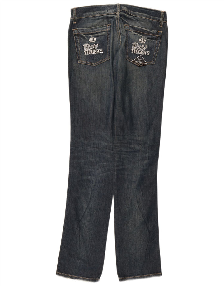 Calça jeans reta feminina Roy Rogers W30 L33 azul marinho