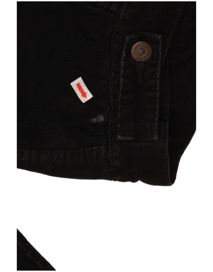 Jaqueta masculina de veludo cotelê Levi's UK 40 grande algodão preto