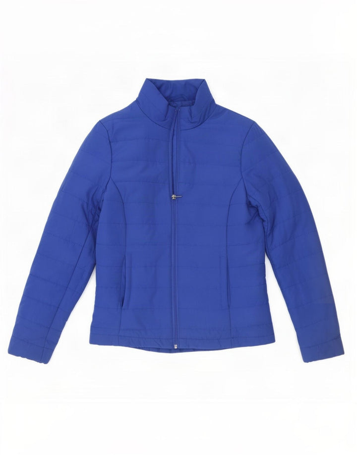 Jaqueta acolchoada feminina Marks & Spencer UK 6 XS azul poliéster