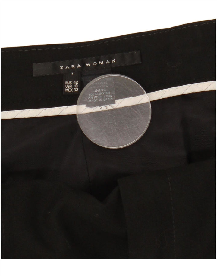 Saia feminina Zara A-Line EU 42 Grande W32 Preto Rayon