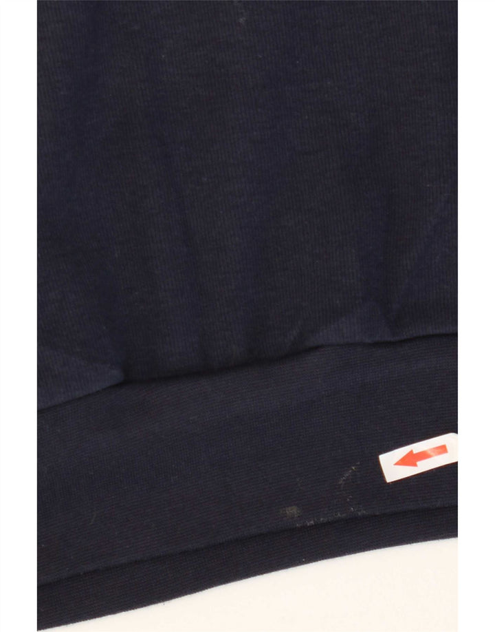 Kappa moletom gráfico masculino jumper pequeno azul marinho poliéster