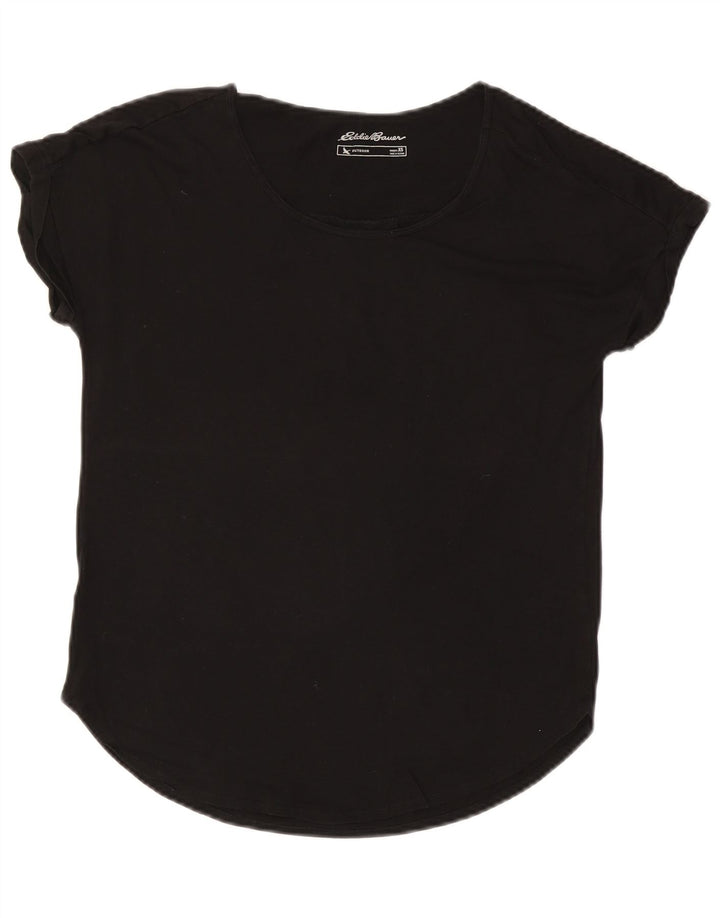 EDDIE BAUER Camiseta feminina oversized UK 6 XS algodão preto