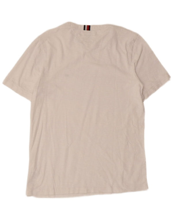 Tommy Hilfiger Camiseta masculina regular fit top pequeno algodão branco