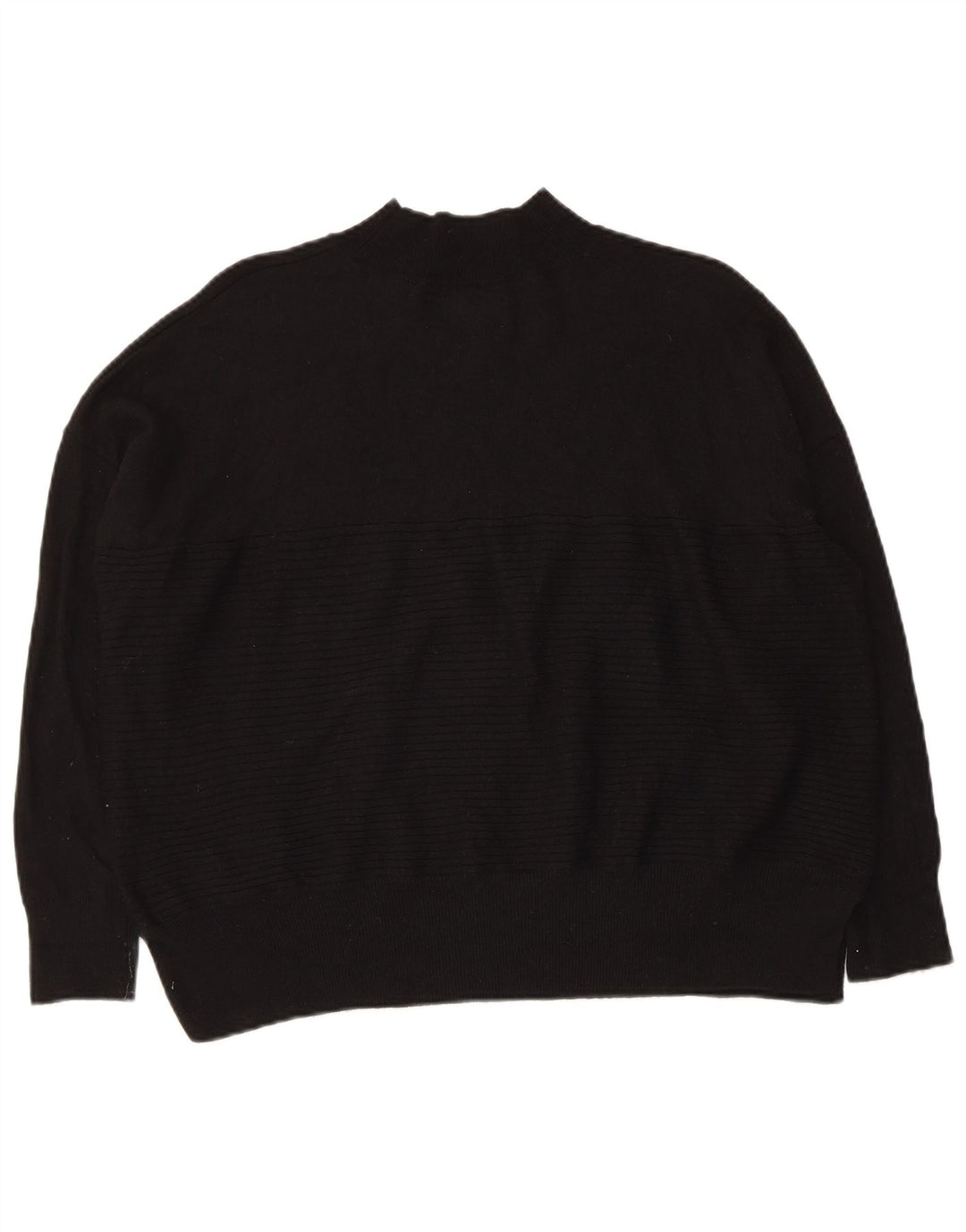 Superdry Suéter feminino superdimensionado com gola de tartaruga Reino Unido 10 pequeno preto