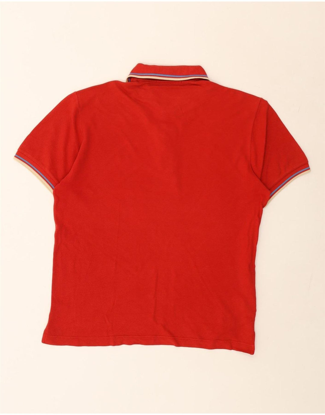 Camisa polo masculina Fred Perry pequena de algodão vermelho