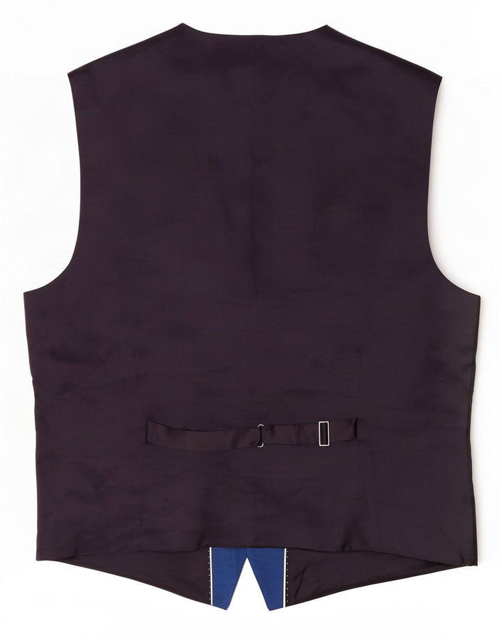 Colete masculino Ben Sherman pequeno azul colorblock lã