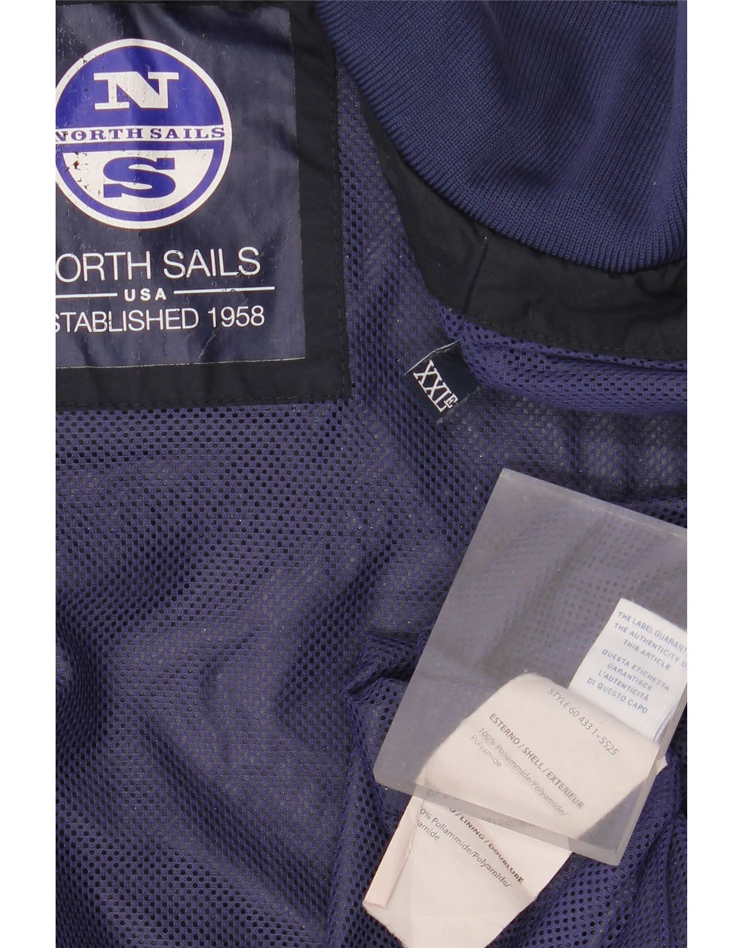 Jaqueta bomber masculina North Sails UK 44 2XL azul marinho poliamida