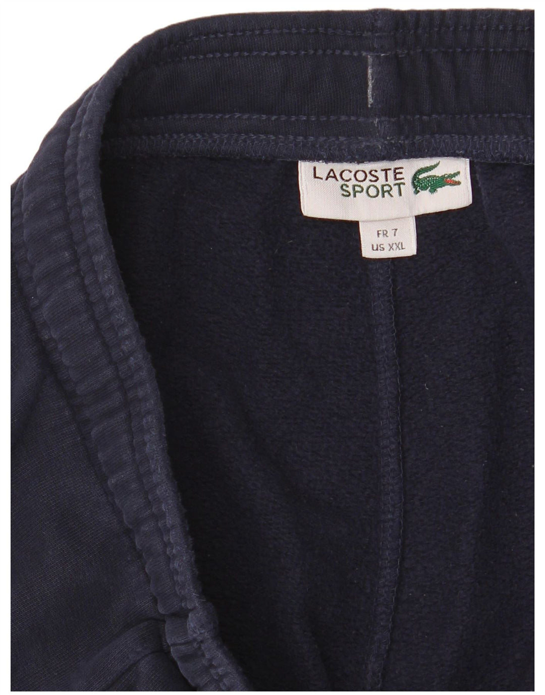 Calça de treino masculina Lacoste tamanho 7 2XL azul marinho