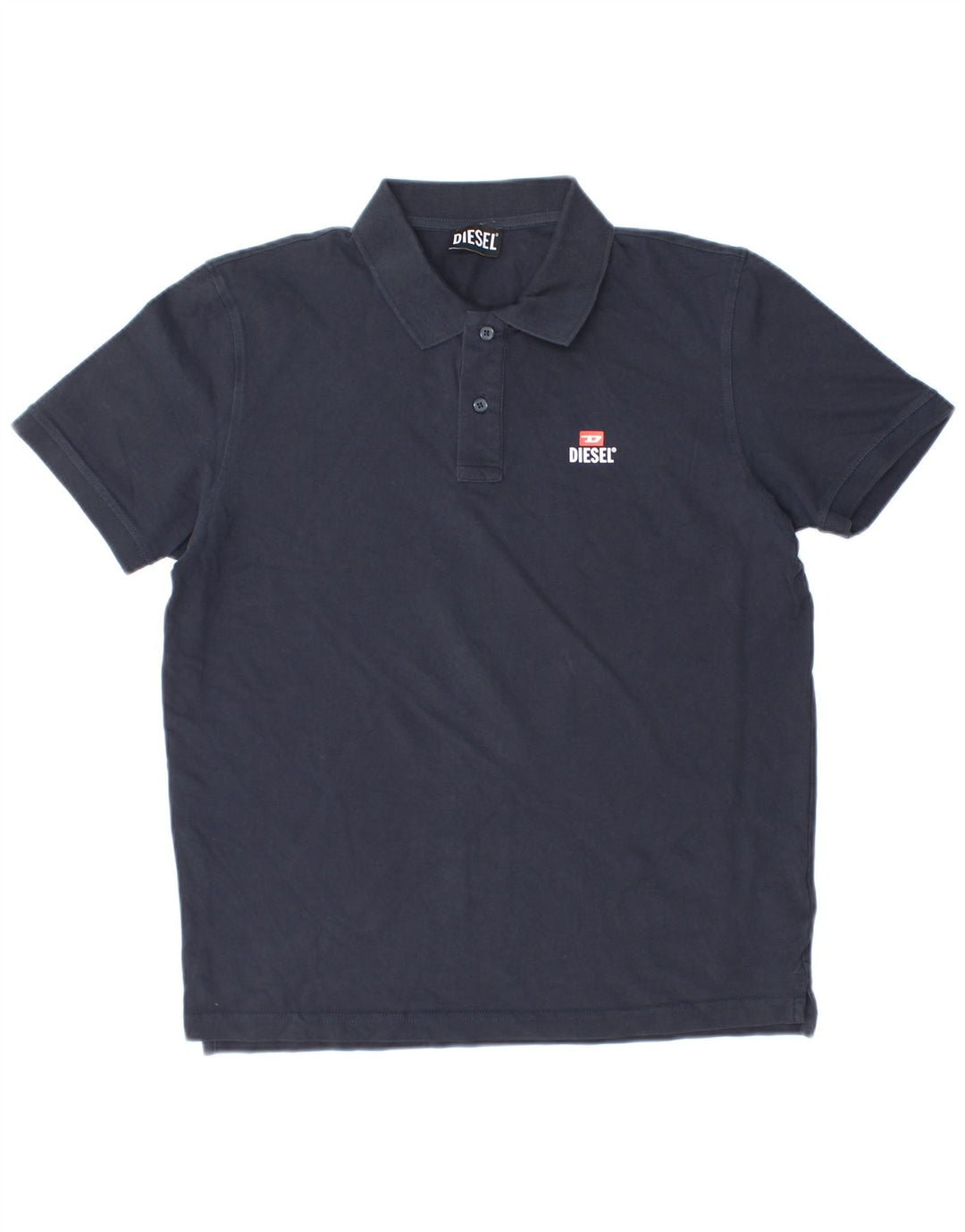 Camisa polo masculina DIESEL grande algodão azul marinho