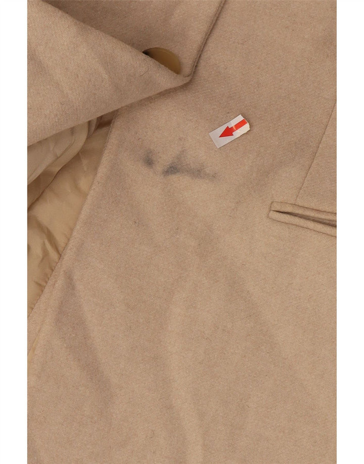 Jaqueta blazer feminina Massimo Dutti com 1 botão EU 36 XS lã bege