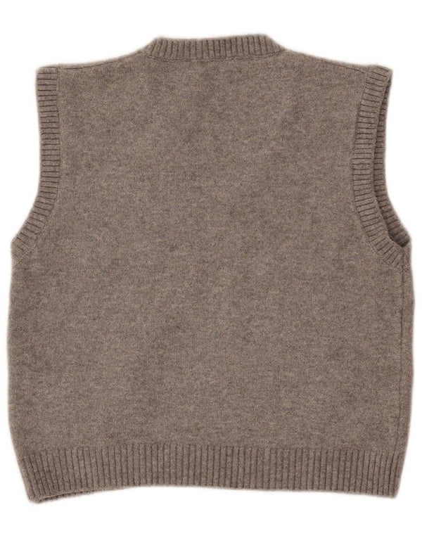 Zara Womens Crop Vest Tank Top UK 14 Grande Cinza Poliéster