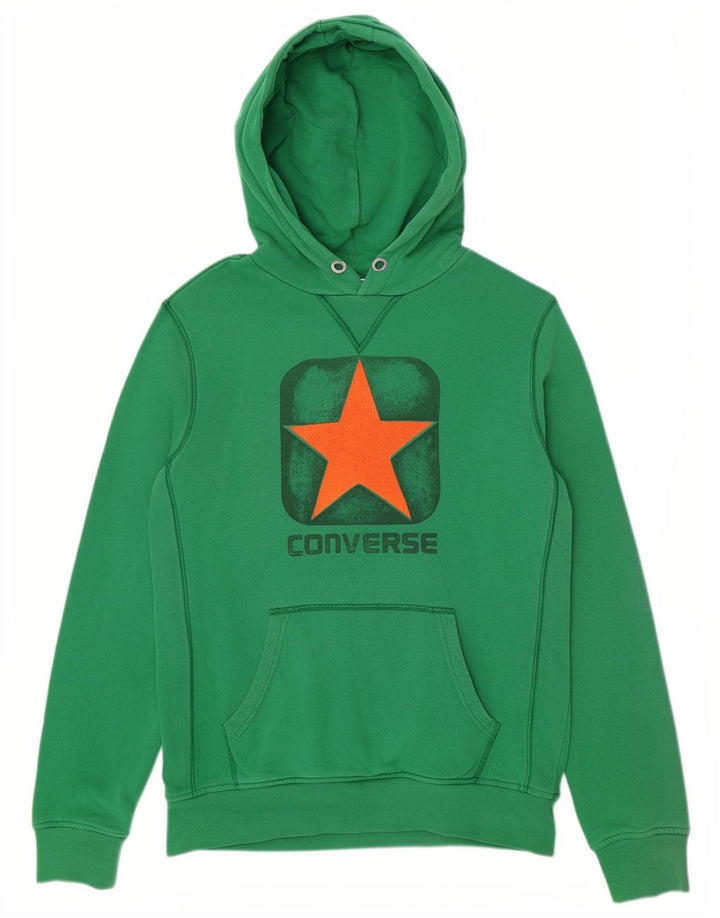 Converse masculino gráfico moletom com capuz grande algodão verde