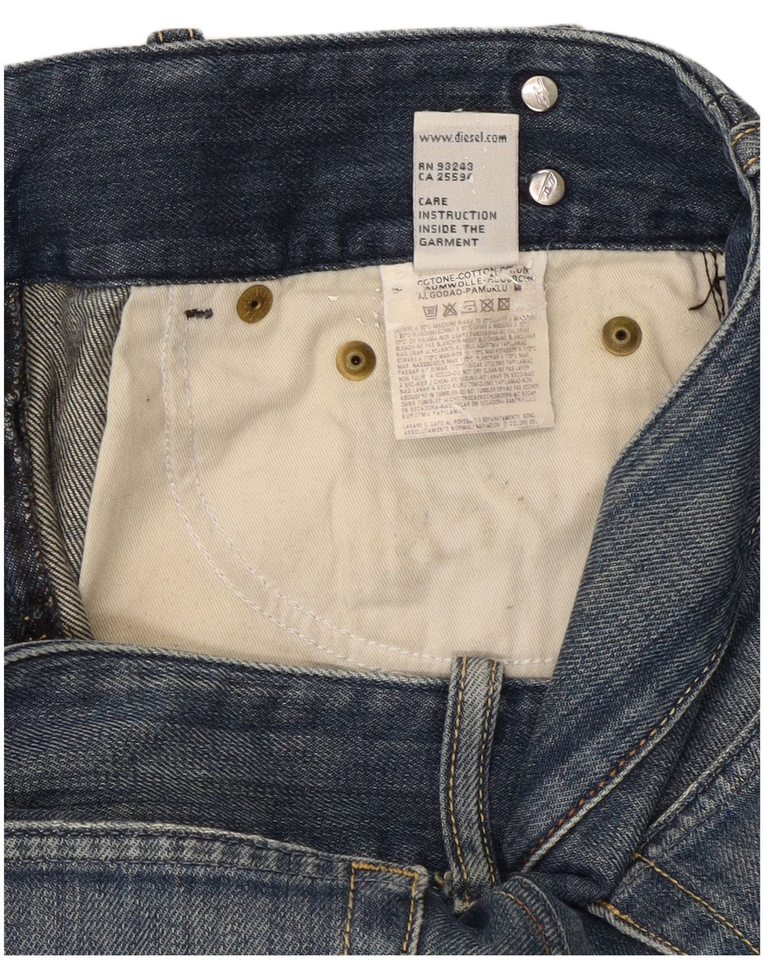 Diesel feminino bootcut jeans W28 L31 azul algodão