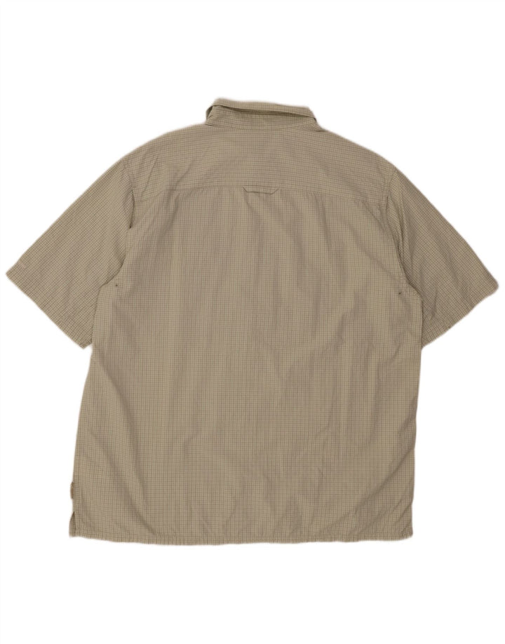 Camisa masculina de manga curta COLUMBIA Titanium XL verde xadrez nylon