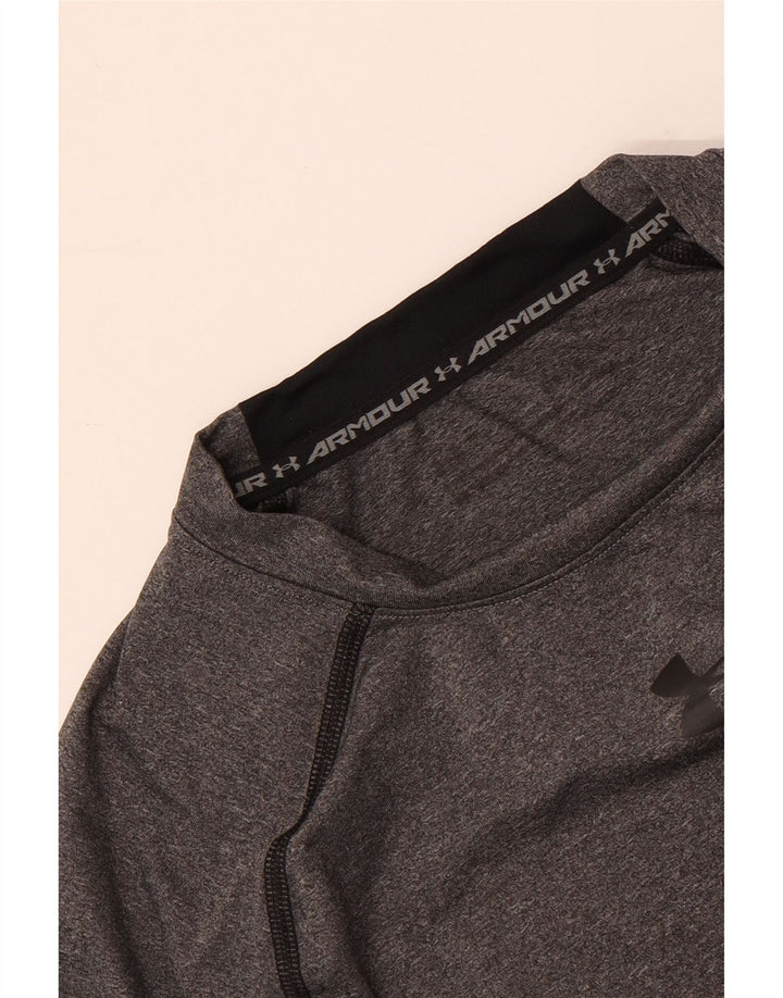 UNDER ARMOUR Camiseta masculina gráfica manga comprida pequena cinza manchada