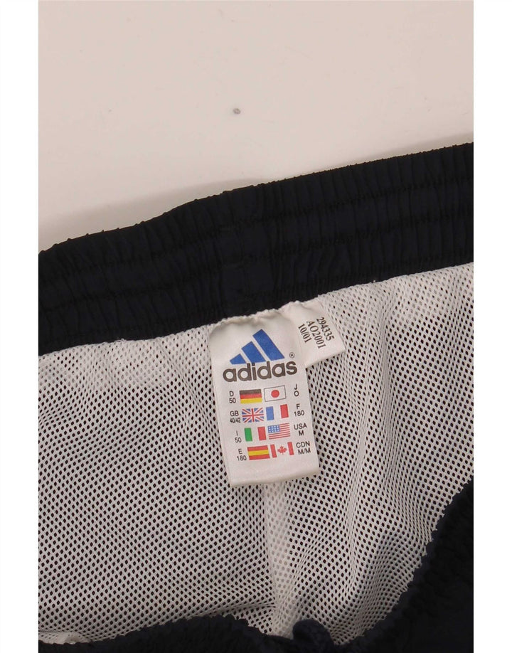 Adidas Mens Treino Calças Joggers UK 40/42 Médio Azul Marinho Poliéster