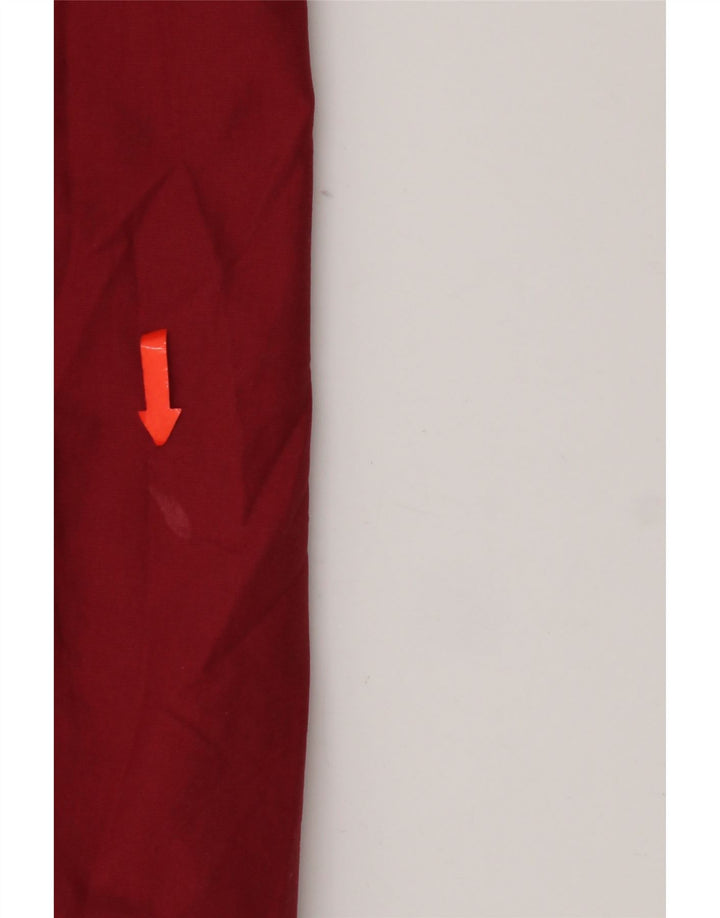 Jaqueta corta-vento encapuçado masculina Fat Face Reino Unido 36 nylon vermelho pequeno