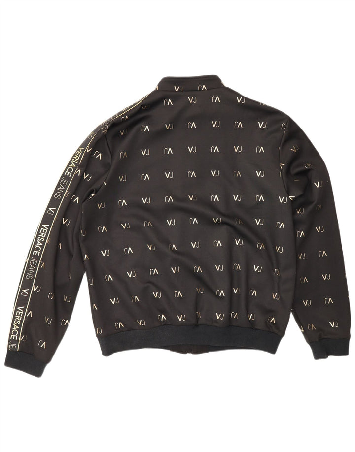 Versace Mens Graphic Tracksuit Top Jaqueta XL Preto Poliéster Esportes