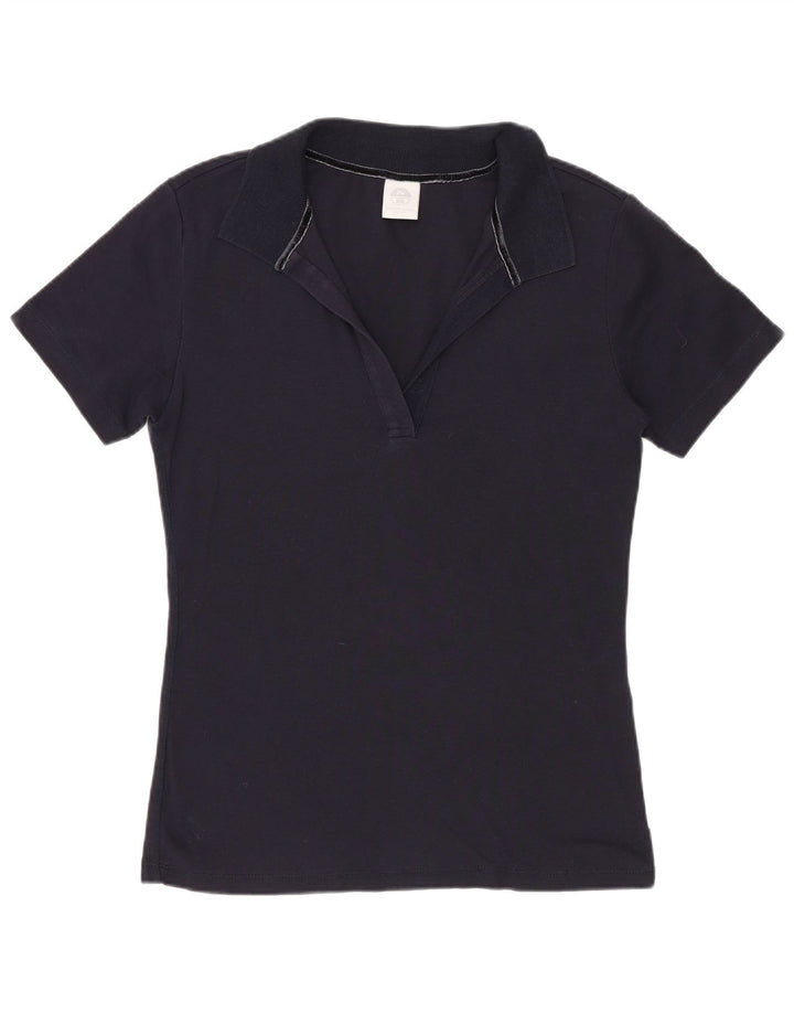 Polo feminino North Sails UK 14 médio algodão azul marinho
