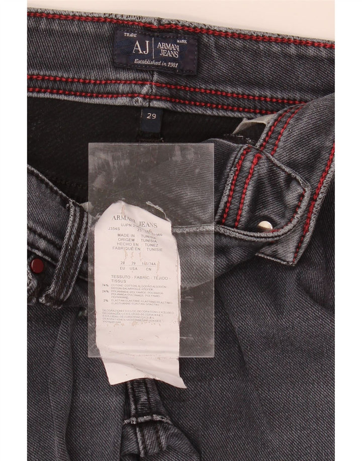 ARMANI Womens Straight Jeans W29 L27 Grey Cotton Vintage Armani and Second-Hand Armani from Messina Hembry 
