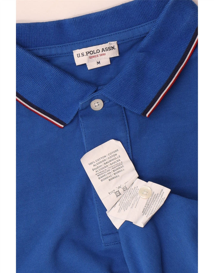 US Polo Assn. Camisa Polo Masculina Algodão Azul Médio