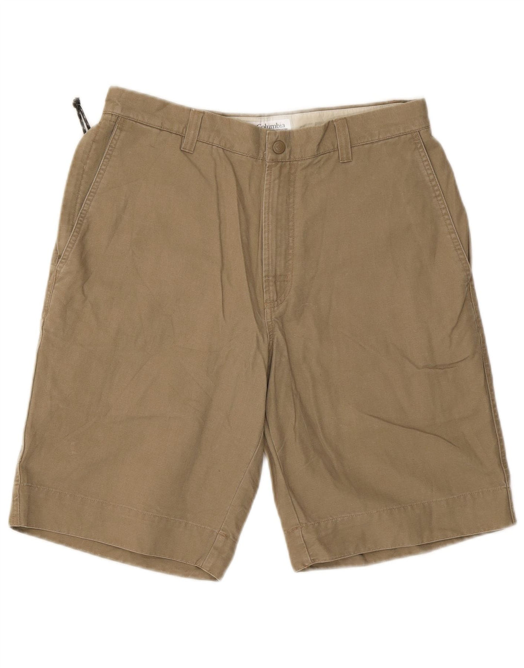Columbia Mens Cargo Shorts W32 Médio Algodão Cáqui