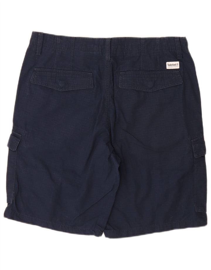 Timberland Mens Cargo Shorts W32 Médio Algodão Azul Marinho