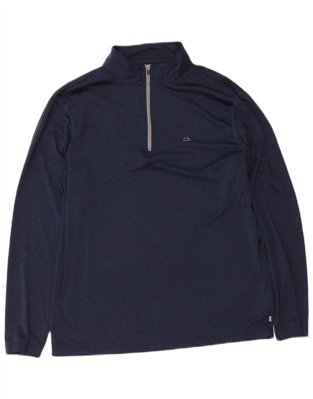 Calvin Klein Masculino Golf Zip Neck Pulôver Treino Top Grande Azul Marinho