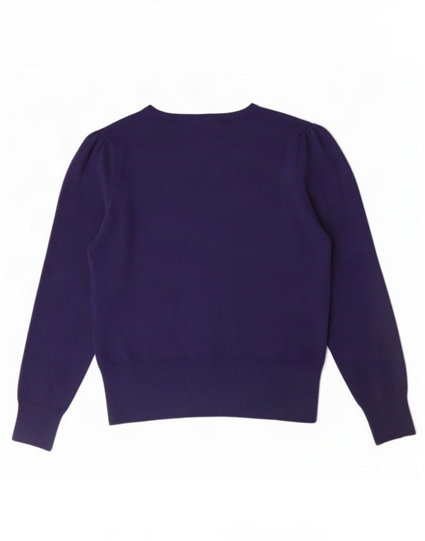 Suéter cardigã feminino Marks & Spencer UK 14 viscose azul marinho médio