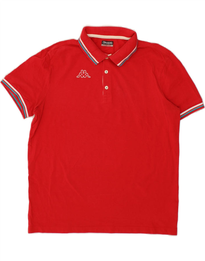 KAPPA Mens Polo Shirt XL Red Cotton Vintage Kappa and Second-Hand Kappa from Messina Hembry 