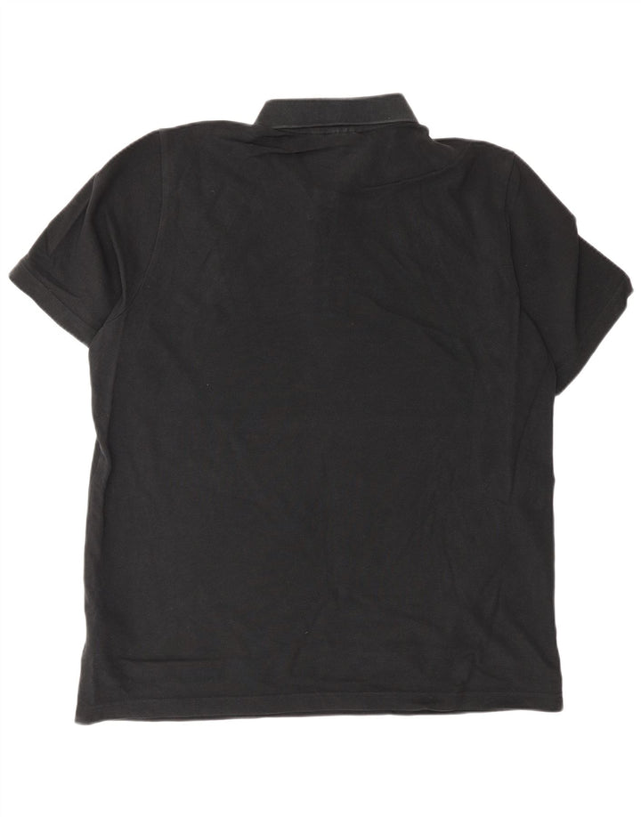 Camisa polo masculina Adidas médio algodão preto
