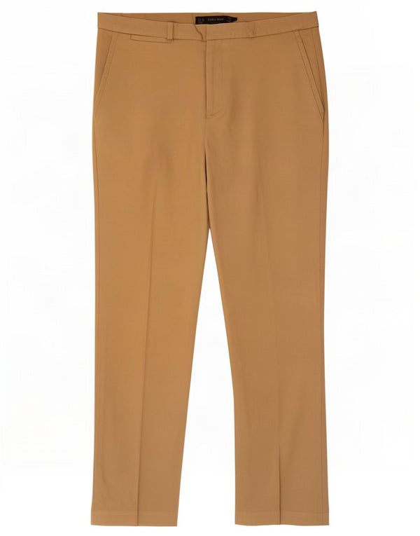 Zara Calça Chino Feminina Slim EU 36 XS W26 L25 Marrom