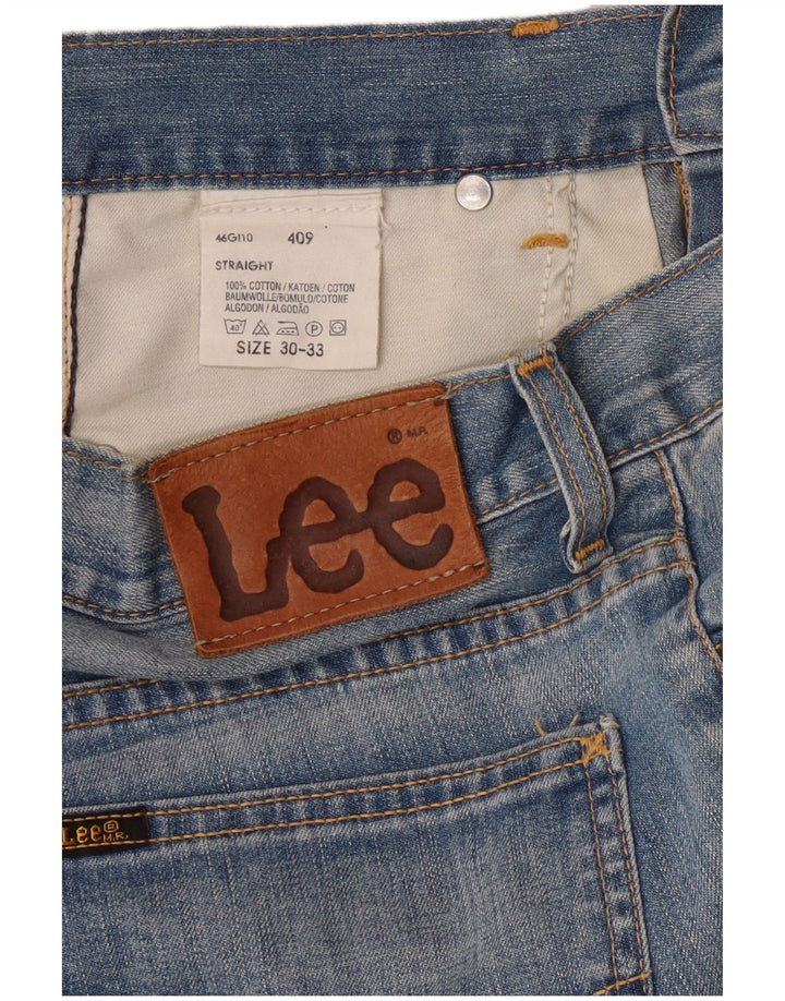 Jeans retos femininos LEE W30 L33 algodão azul